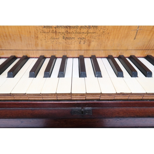 2007 - AN 18TH CENTURY JOHN BROADWOOD & SON, LONDON 1797 WALNUT CASED HARPSICHORD with hinged top conce... 