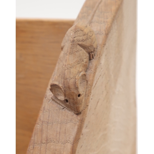 2250 - ROBERT MOUSEMAN THOMPSON OF KILBURN OAK BOOK TROUGHof single shelf form with carved mouse to one of ... 