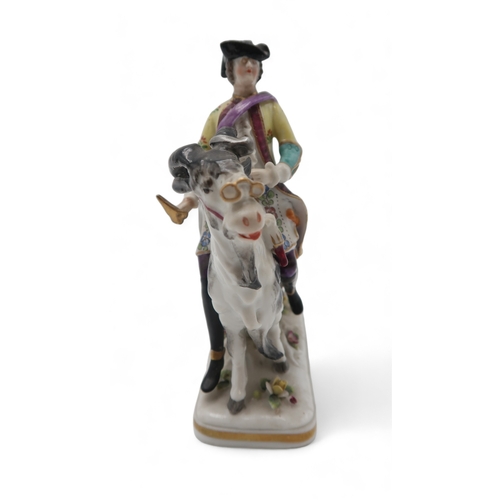 2253 - A PAIR OF FIGURES OF THE WELSH TAILOR AND WIFEafter Meissen examples of Count Bruhl's own tailor, ea... 