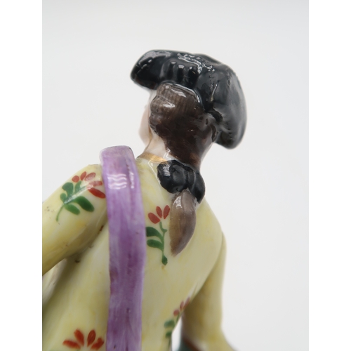 2253 - A PAIR OF FIGURES OF THE WELSH TAILOR AND WIFEafter Meissen examples of Count Bruhl's own tailor, ea... 