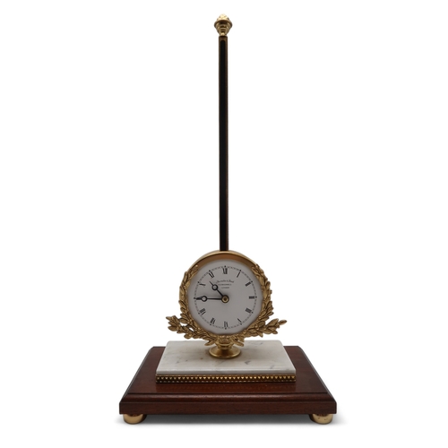 2265 - THWAITES & REED, LONDON REPRODUCTION LIMITED EDITION GRAVITY CLOCK with white enamel dial in gil... 