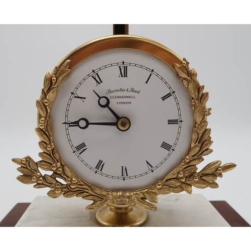 2265 - THWAITES & REED, LONDON REPRODUCTION LIMITED EDITION GRAVITY CLOCK with white enamel dial in gil... 