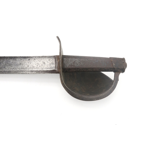 2612 - A FRENCH 1833 PATTERN NAVAL CUTLASSThe broad steel blade measuring approx. 67.5cm in length, engrave... 