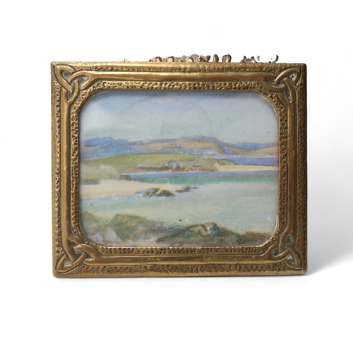 2247 - IAN McCORMICK, IONAA collection of small brass frames, one with a pencil drawing of Iona, together w... 