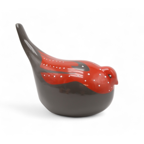 2276 - COLIN MELBOURNE FOR BESWICK A 1950's Dove, model number 1413, glazed in shades of charcoal grey, red... 