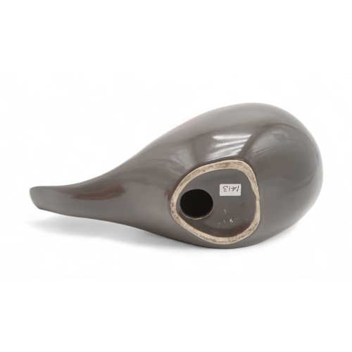 2276 - COLIN MELBOURNE FOR BESWICK A 1950's Dove, model number 1413, glazed in shades of charcoal grey, red... 