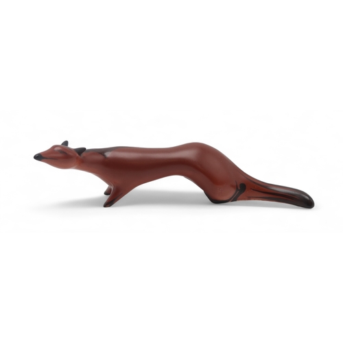 2280 - COLIN MELBOURNE FOR BESWICK A 1950's Fox, model number 1418, glazed in shades of brown, stamped mark... 