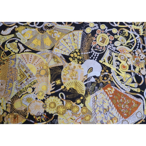 2677 - AN HERMES AU FIL DU CARRE SILK SCARFdesigned by Anne Faivre circa 2011, approx 87 x 87cm, together w... 