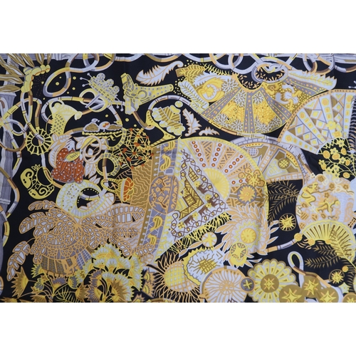 2677 - AN HERMES AU FIL DU CARRE SILK SCARFdesigned by Anne Faivre circa 2011, approx 87 x 87cm, together w... 