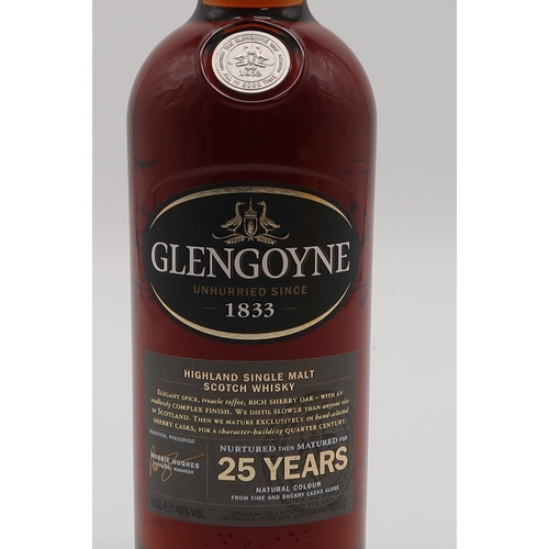 2695 - GLENGOYNE 25 YEAR OLD HIGHLAND SINGLE MALT SCOTCH WHISKY 700CL e 48%VOL un-peated single malt, matur... 