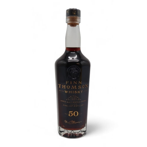 2696 - FINN THOMSON THE GLENLIVET 50 YEAR OLD SINGLE MALT SCOTCH WHISKYPrivate Cask Collection Single Malt ... 