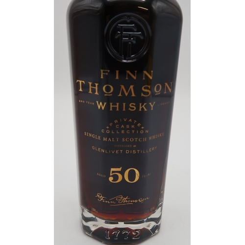 2696 - FINN THOMSON THE GLENLIVET 50 YEAR OLD SINGLE MALT SCOTCH WHISKYPrivate Cask Collection Single Malt ... 