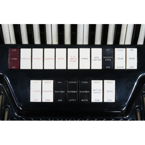 318 - CORDOVOX a Cordovox 120 bass 41 key piano accordion with case In 1962, a Farfisa technical team led ... 