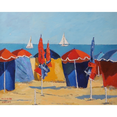 2956 - TOM GARDNER (SCOTTISH CONTEMPORARY)BEACH (NORMANDY)Oil on board, signed lower left, inscribed, 39 x ... 