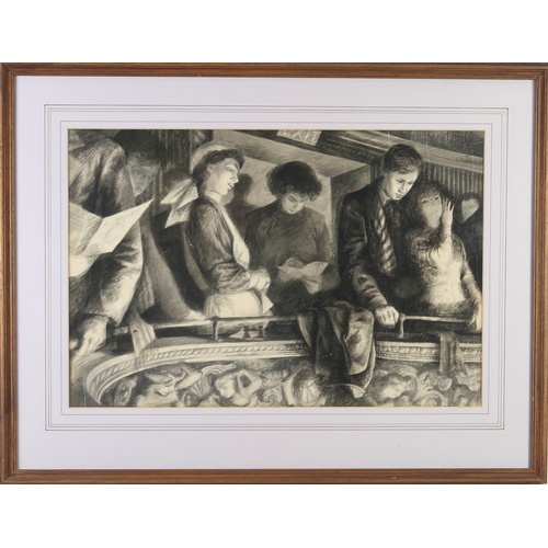 2968 - ELIZABETH HARVEY ODLING (1924-2003)IN THE GODS Pencil and watercolour en grisaille, signed 'Jam... 