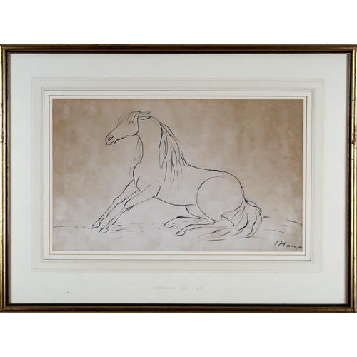 2970 - JAMES HOWE OF SKIRLING (SCOTTISH 1780-1836)HORSE RISINGInk, signed lower right, 22.5 x 37cm (9 x 14.... 