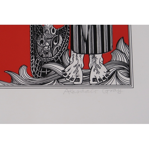 2972 - ALASDAIR GRAY (SCOTTISH 1934-2019)THE SCOTS HIPPO 1Screenprint, signed inscribed dated 2007 and numb... 