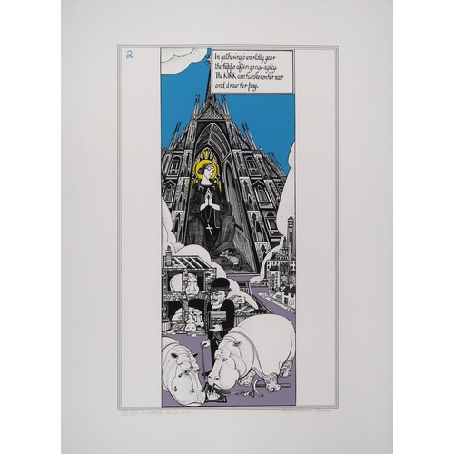 2973 - ALASDAIR GRAY (SCOTTISH 1934-2019)THE SCOTS HIPPO 2Screenprint, signed inscribed dated 2007 and numb... 