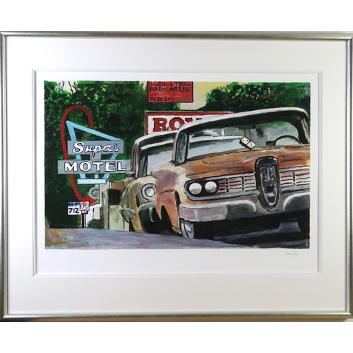 2986 - AFTER BOB DYLAN (AMERICAN B.1941)CLASSIC CAR SHOW CLEVELAND OH. (2016)Giclee, signed in pencil, numb... 