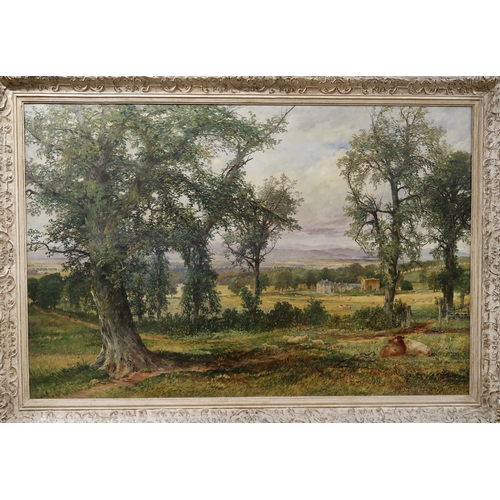 2993 - JAMES HALL CRANSTOUN (SCOTTISH 1821-1907)A QUIET WOODED LANSCAPEOil on canvas, signed with initials ... 