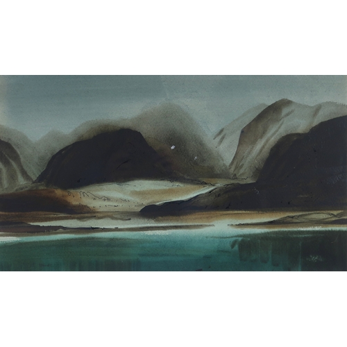 2997 - TOM HOVELL SHANKS RSW RGI PAI (SCOTTISH 1921-2020)LOCH HOURNEWatercolour, signed lower left, 31 x 54... 