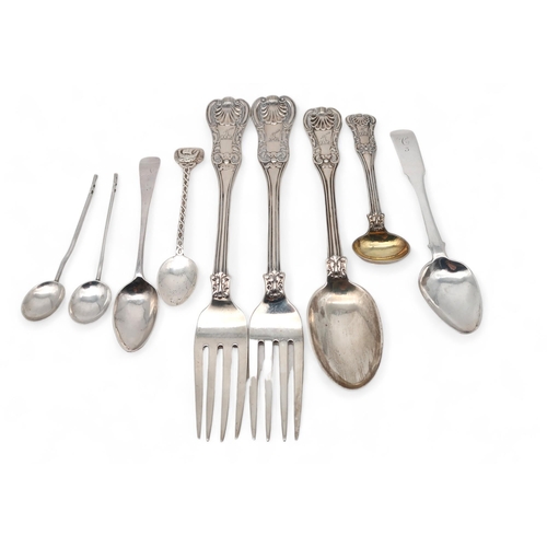 276 - Two Georgian / William IV Scottish silver forks, by Milne & Campbell, one Glasgow 1825, another ... 