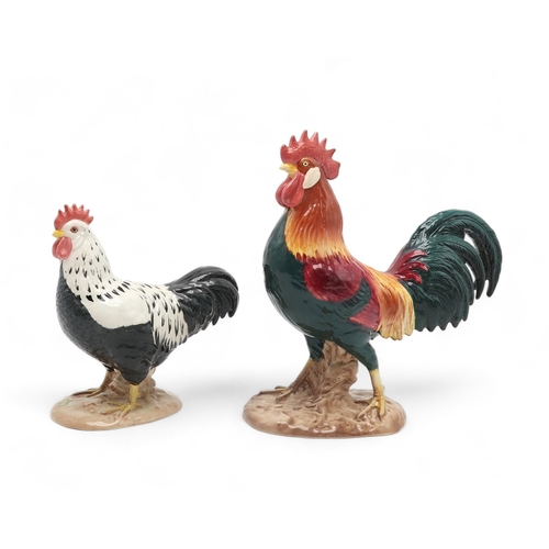 2288 - ARTHUR GREDINGTON FOR BESWICK A figure of a Sussex Cockerel, model 1899, 18cm high, together with a ... 