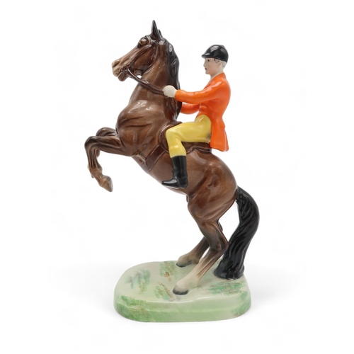 2298 - BESWICK HUNTSMAN ON REARING HORSEmodel 868, first version with yellow breeches and orange jacket, pr... 