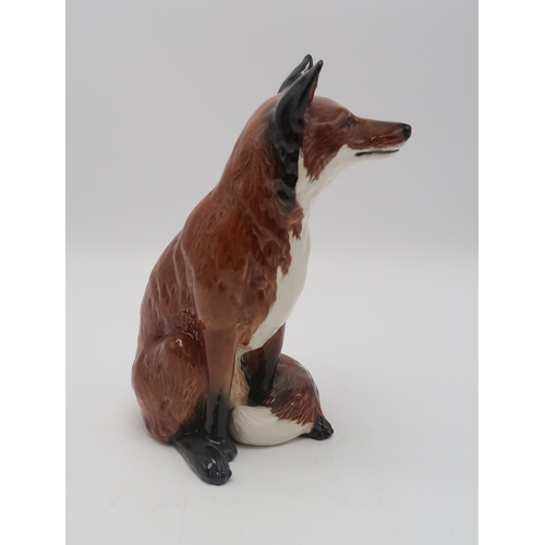 2307 - A LARGE BESWICK FIRESIDE FOXmodel 2348, in naturalistic red/brown, 31cm high