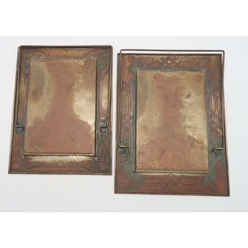 2315 - A GLASGOW SCHOOL WHITE METAL FRAMEdecorated in relief with Celtic knotwork panels, 28.5cm x 21.5cm t... 