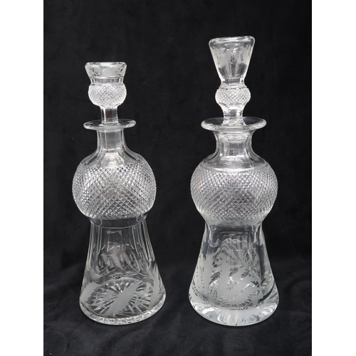 2320 - A LARGE SUITE OF EDINBURGH CRYSTAL THISTLE SHAPED AND CUT GLASSWAREincluding seven goblets 19cm, fiv... 