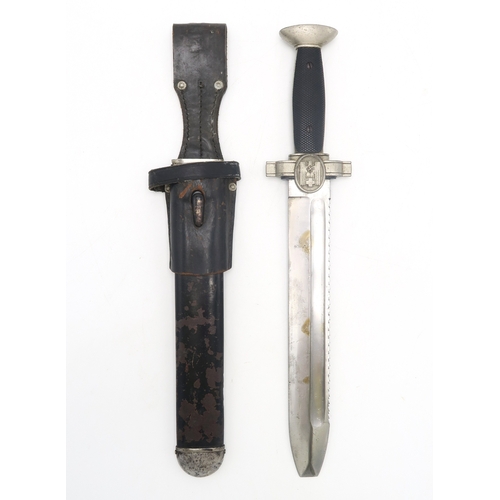 2617 - A WW2 GERMAN THIRD REICH RED CROSS (DRK) DAGGER OR HEWERWith fullered sawback blade measuring approx... 