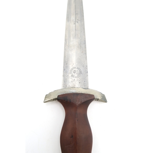 2621 - A WW2 GERMAN THIRD REICH SA DAGGER BY C. GUSTAV SPITZER, SOLINGENThe approx. 22cm blade etched 