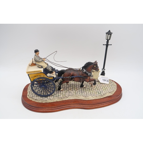 106 - A Border Fine Arts horse drawn bakers van 'Delivered Warm' R. Price Leyburn model No. B0040, by Ray ... 