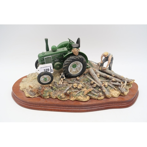 109 - Border Fine Arts 'Hauling Out' (Field Marshall Tractor), model No. JH98 by Ray Ayres, limited editio... 