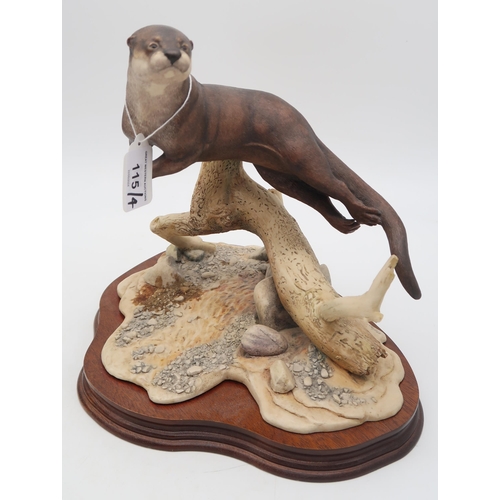 115 - Four Border Fine Art Otter groups including Ladies of the Stream, 501/950, Otter and Family 108/850 ... 