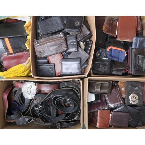 70A - A lot comprising a large quantity of predominately gents assorted leather wallets and a box of gents... 