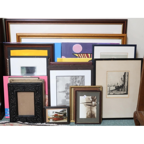 70B - A lot consisting two boxes of assorted framed/unframed artworks and prints as well as two signed Iva... 