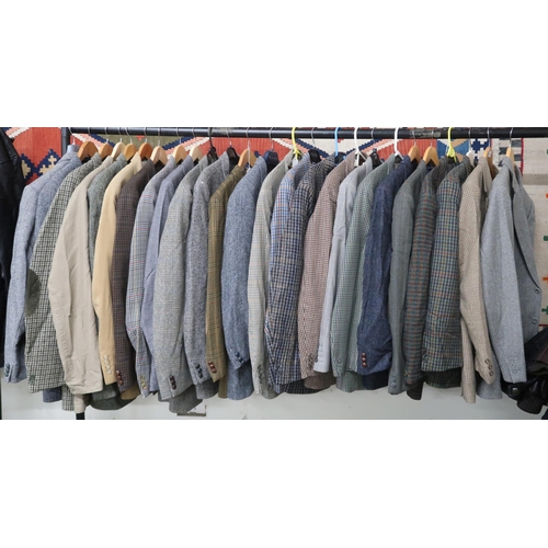 70H - A lot of twenty five assorted gents sports coats, blazers and suit jackets to include Harris Tweed e... 