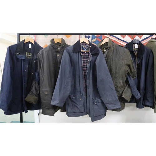 70L - A lot of four gents Barbour waxed canvas jackets/coats and a Blue Riband waxed canvas coat (5)