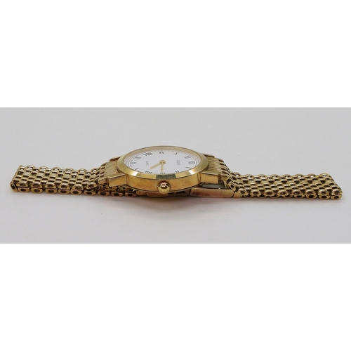 767 - A 9ct gold Geneve quartz ladies watch, weight including mechanism 30gms