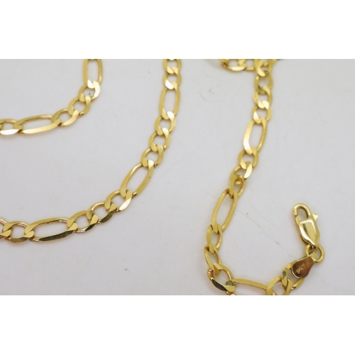 879 - A 9ct gold figaro chain, length 48cm, weight 9.1gms