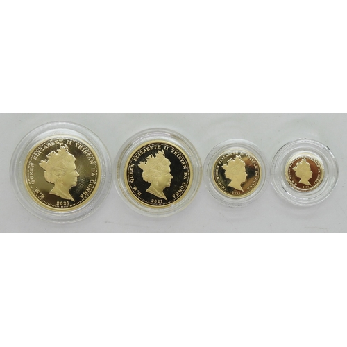 301 - Elizabeth II (1952-2022) Tristan Da Cunha 2021 We Will Remember Them Gold Sovereign Deluxe Set&... 