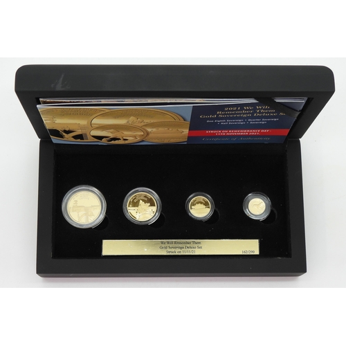 301 - Elizabeth II (1952-2022) Tristan Da Cunha 2021 We Will Remember Them Gold Sovereign Deluxe Set&... 