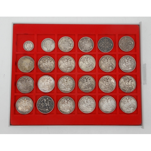 304 - Victoria (1837-1901) a lot comprising seventeen Victoria crown coins various dates from 1887 to... 