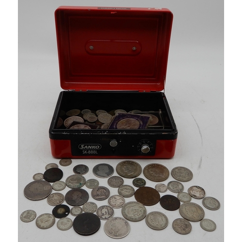 305 - A lot comprising various Great Britain coins with George III and Victoria examples 