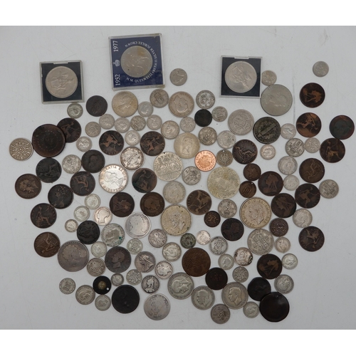 305 - A lot comprising various Great Britain coins with George III and Victoria examples 