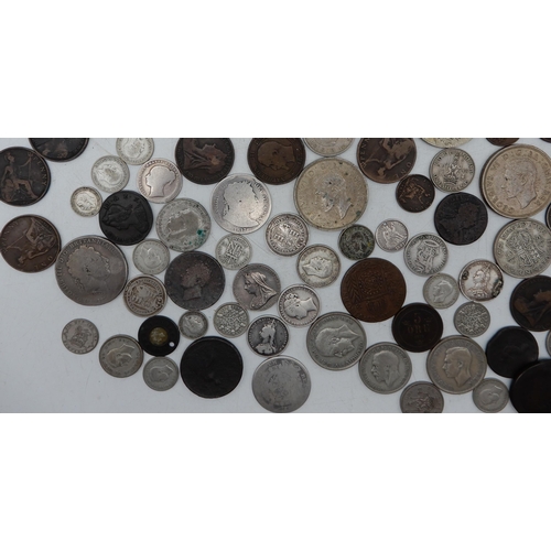 305 - A lot comprising various Great Britain coins with George III and Victoria examples 