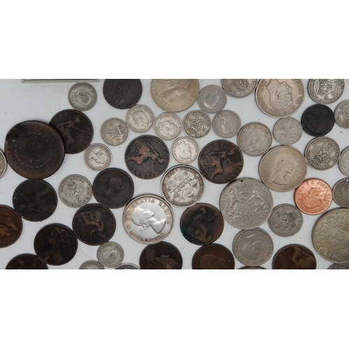 305 - A lot comprising various Great Britain coins with George III and Victoria examples 