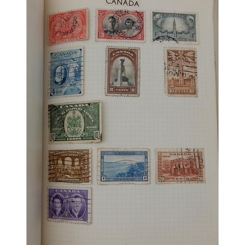 315 - The F.G. Cadet Album a worldwide stamps used and hinged  